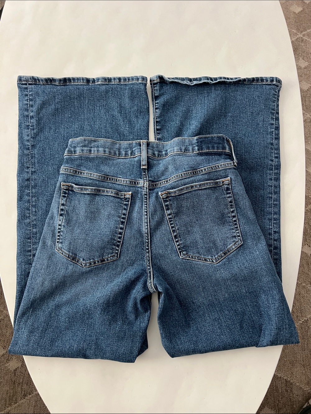 ETICA ROMI Mid Rise Wide Leg Denim Jeans Medium Wash 28 - Picture 6 of 9